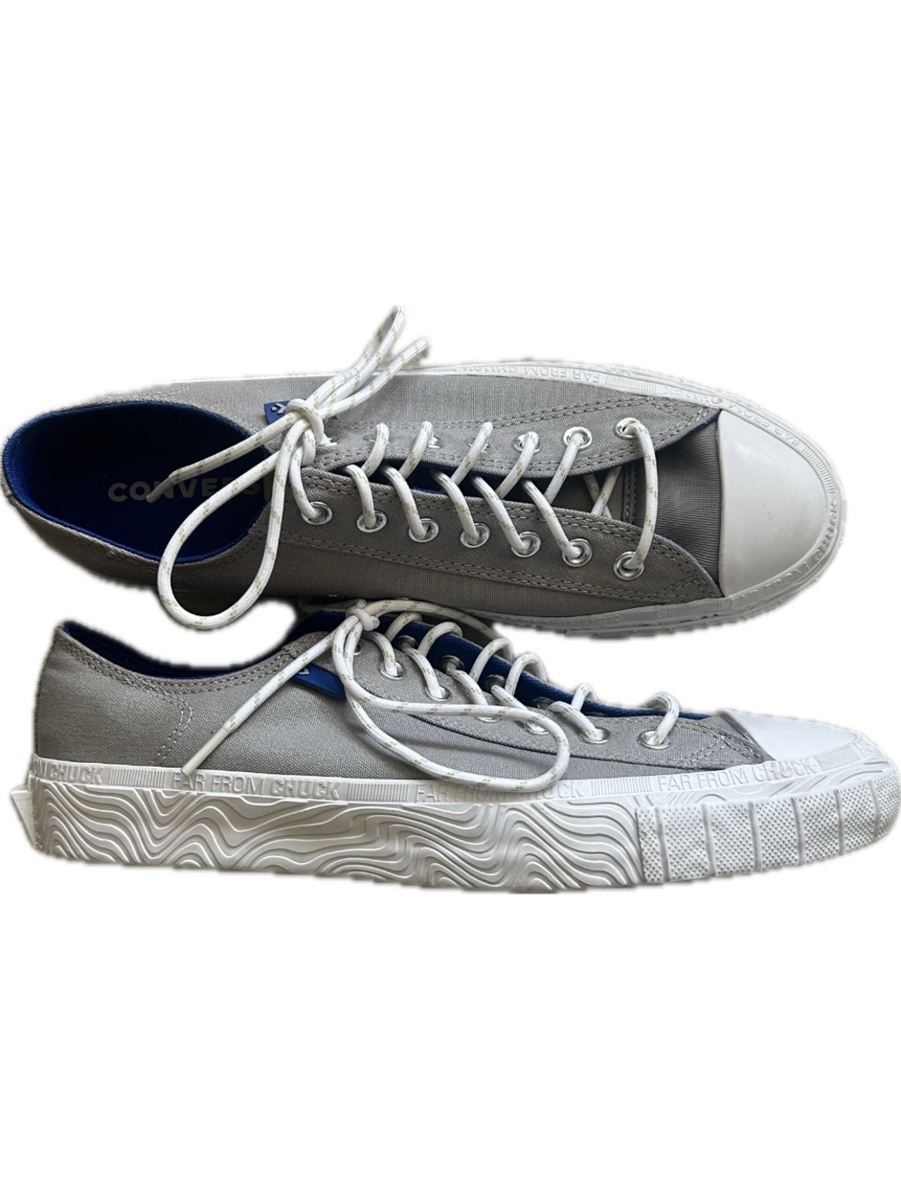 🆕 Converse Sz 11 Men’s Chuck Taylor All Star "Far From Chuck" Grey Low-Tops